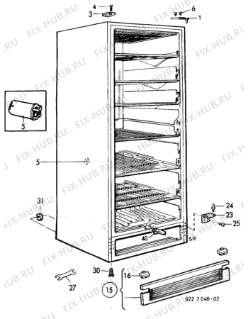 Взрыв-схема холодильника Arthurmartinelux AU2716W - Схема узла C10 Cabinet